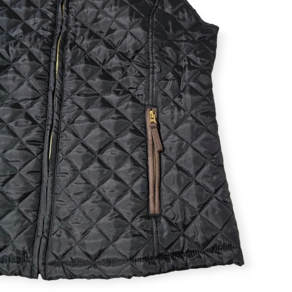 Oso Casuals Black Quilted Vest Woman Size L - Picture 9 of 12
